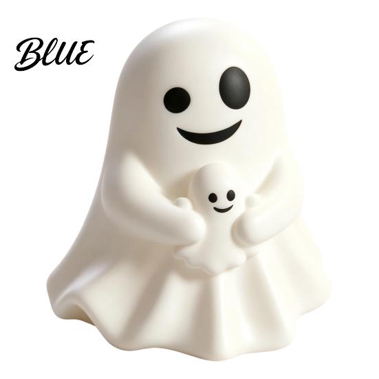 Cute Ghost Figurine Halloween Figurine Mini Cartoon Statue Little Spooky Small Vinyl Statue Desktop Ornament for Tiered Tray Home Table Decor Matte
