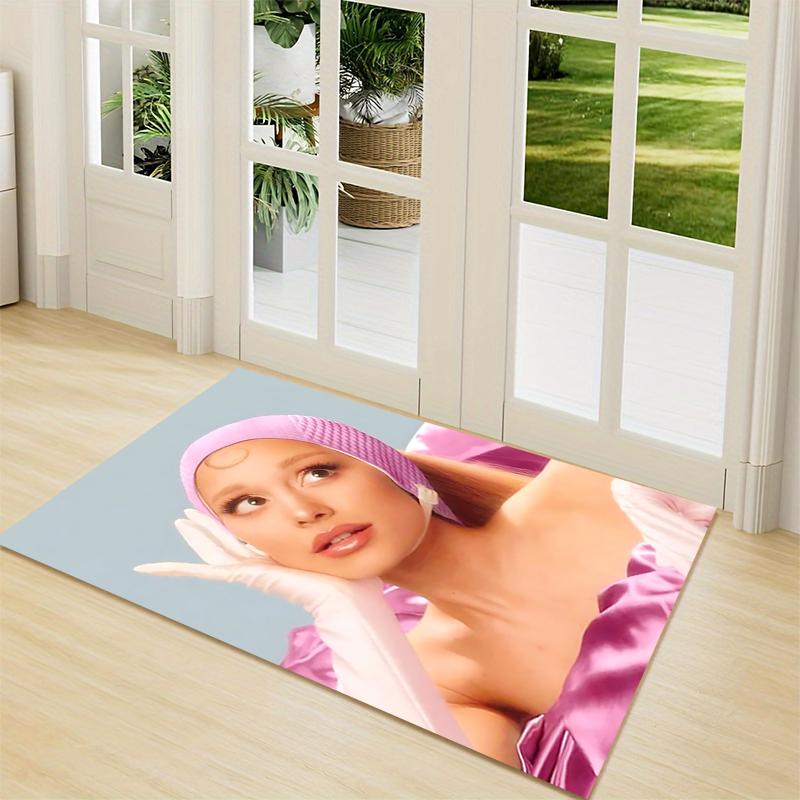 Glamorous Beauty Pose Carpet Rug Soft Washable Antislip Home Living Room Sofa Mats Personalized Christmas Rug