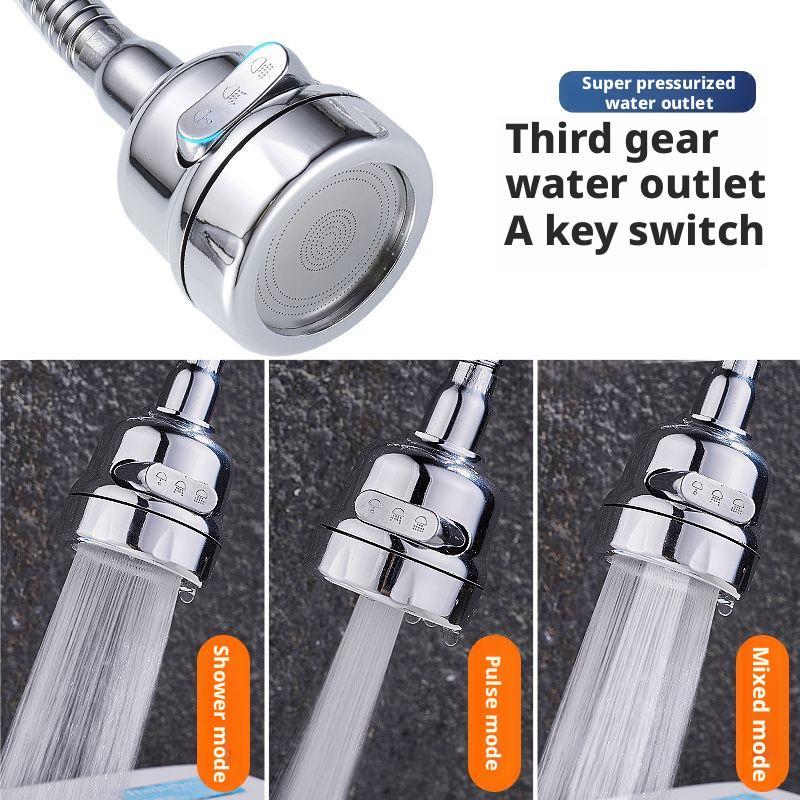 Supercharged Household Filtration Universal Faucet Nozzle Artifact Lengthening Extender Shower Water Saver Anti-splashing Water