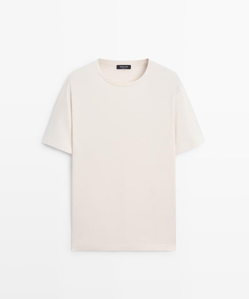 Masimodutti 100% Cotton T-Shirt Shoulder Detail