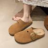 Mode 2025 Neue Damen Weichsohle Outdoor Tragbare Hausschuhe Halbslipper Flachkopf Bedeckt Sommer Retro-Stil Slipper