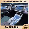 Anti-scratch Car Interior Center Console Media Dashboard Navigation TPU Protector Film For BYD HAN  2024 Accessories