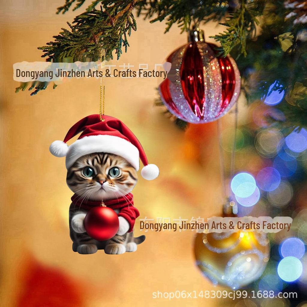 Christmas Cat Car Pendant Decoration