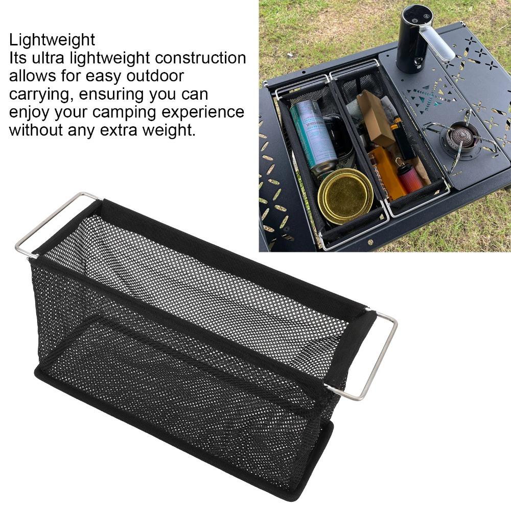 Netz-Campingtisch-Aufbewahrungstasche Leichter Hänge-Organizer Faltbarer Netzkorb für BBQ-Veranstaltungen