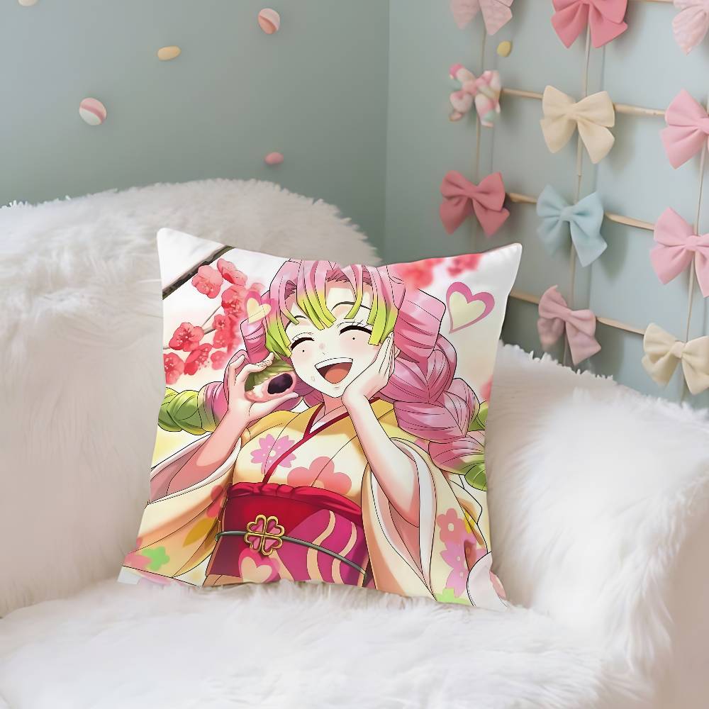 

Cute KKanrojiMitsuri Case Plush Fabric Soft Pillowcase Double Sided Print Cushion Cover Household Gifts 40X40cm