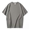 T-shirt da uomo estiva in puro cotone tinta unita casual girocollo top t-shirt sottile allentata traspirante coppia a maniche corte