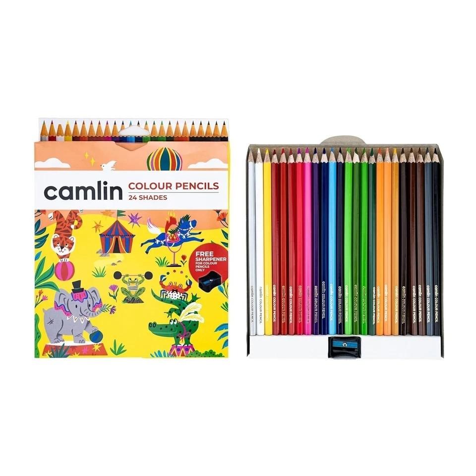 Camlin Kokuyo 4192567 Σετ Χρωματιστών Μολυβιών Πλήρους Μεγέθους 24 Αποχρώσεων (Διάφορων ειδών)