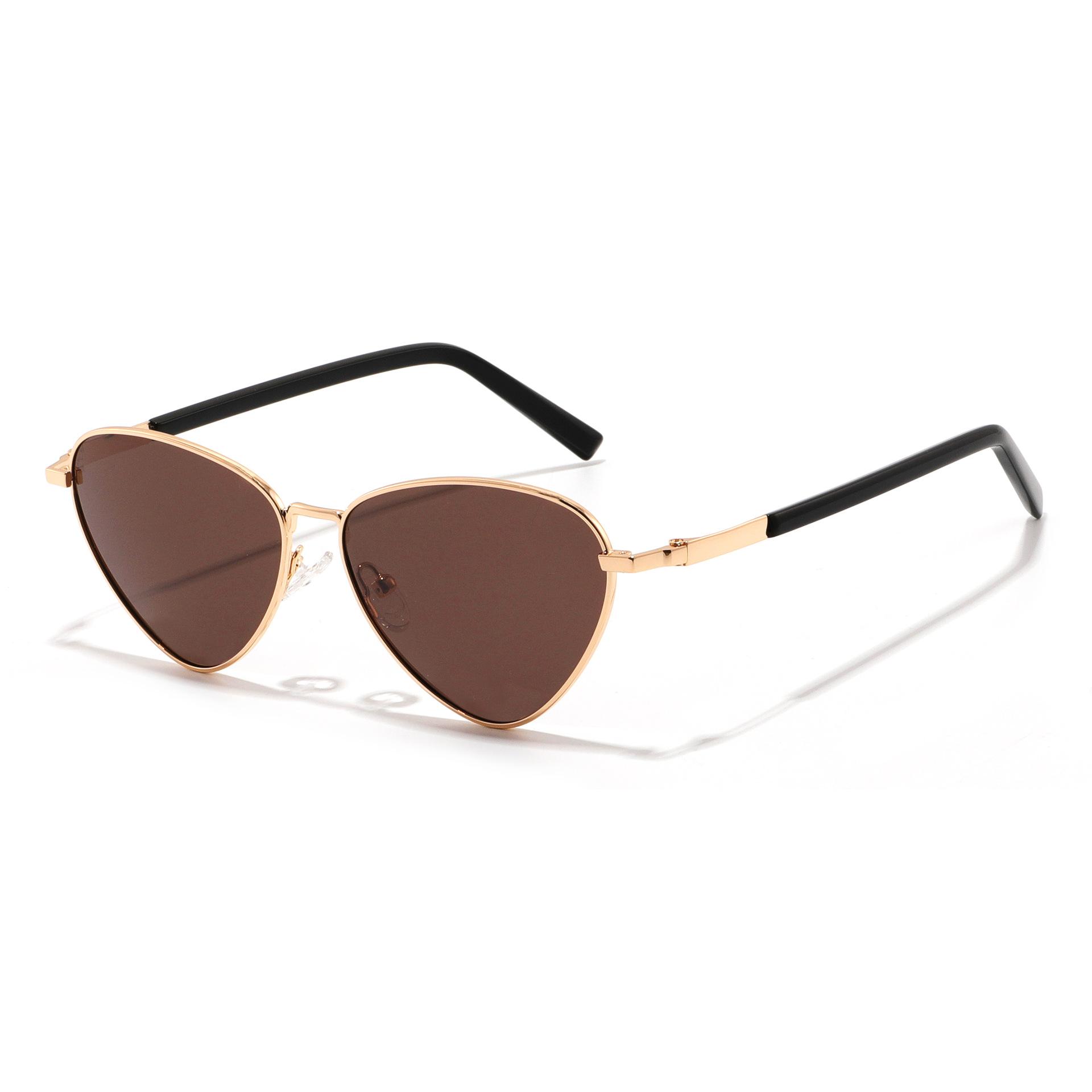 

Fashion Cat Eye Metal Sunglasses 2025 Simple Beach Sunshade Sunglasses Internet Famous Same Style Sunglasses Oculos De Sol UV as picture