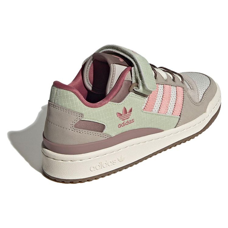Adidas Originals Forum Leather Low-Top Sneakers Women Sneakers Brown Green Pink IG1581
