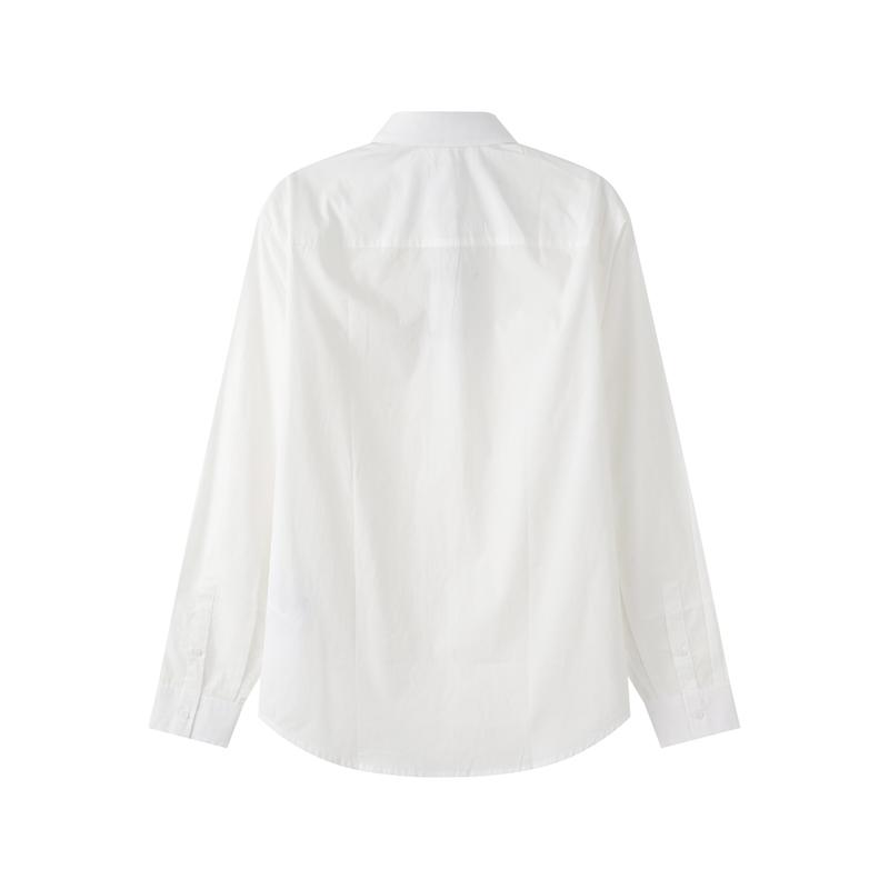 Armani Exchange SS25 ASV Series Eagle Logo Embroidered Casual Long Sleeve Shirt Men Shirts White 6DZC10-ZNXLZ-1116