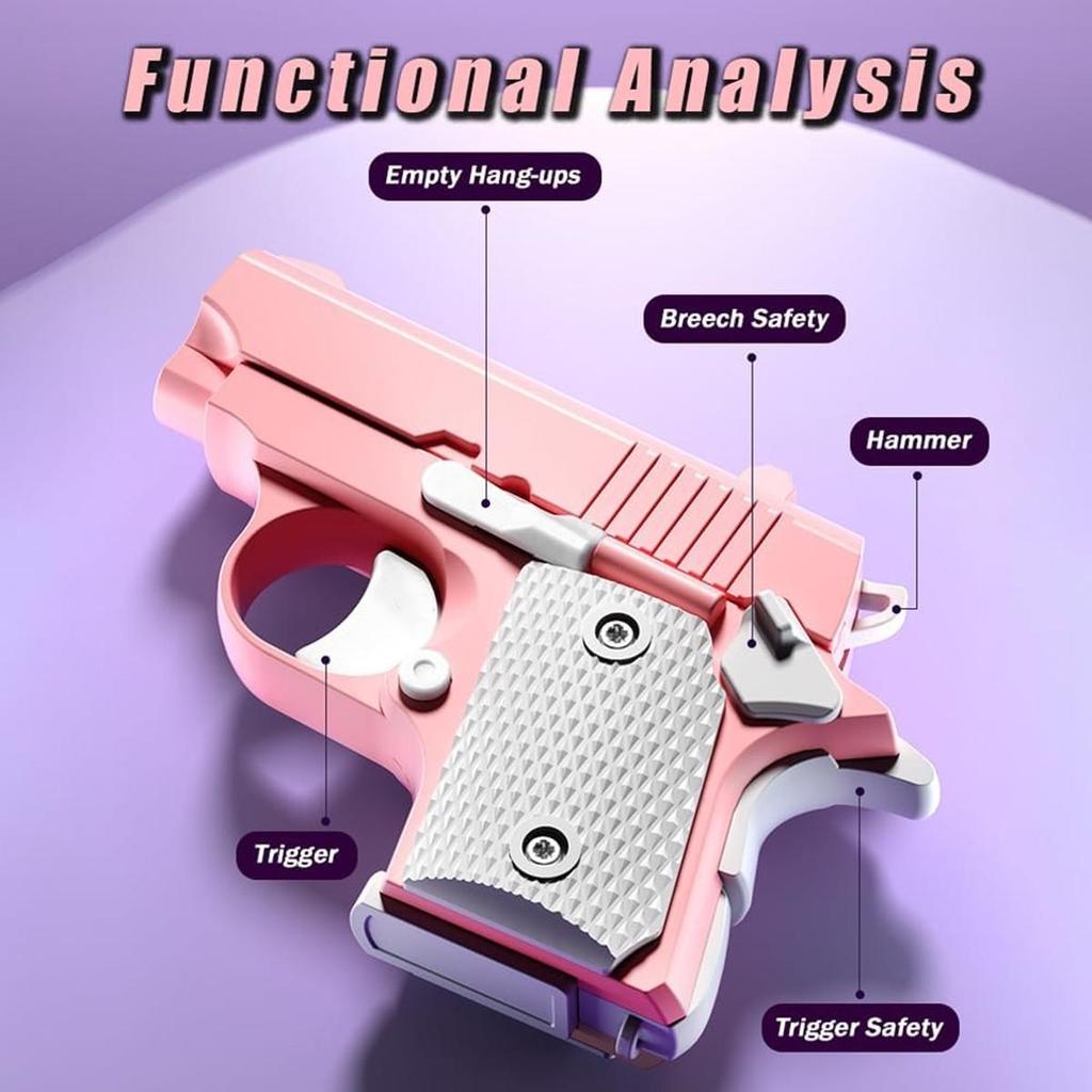 Fidget Toys Adults,1911 3D Printed Small Pistol Toys, Stress Relief Pistol Toys for Adults, Suitable for Relieving ADHD, Anxiety