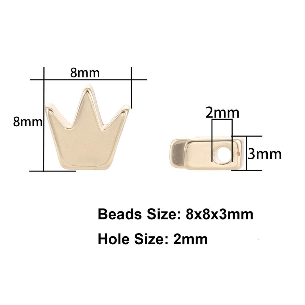 10pcs Copper Beads Charms Cross Heart Star Moon Beads Plated Crafts Color Retention Beads for Jewelry Making Diy Bracelet Necklace