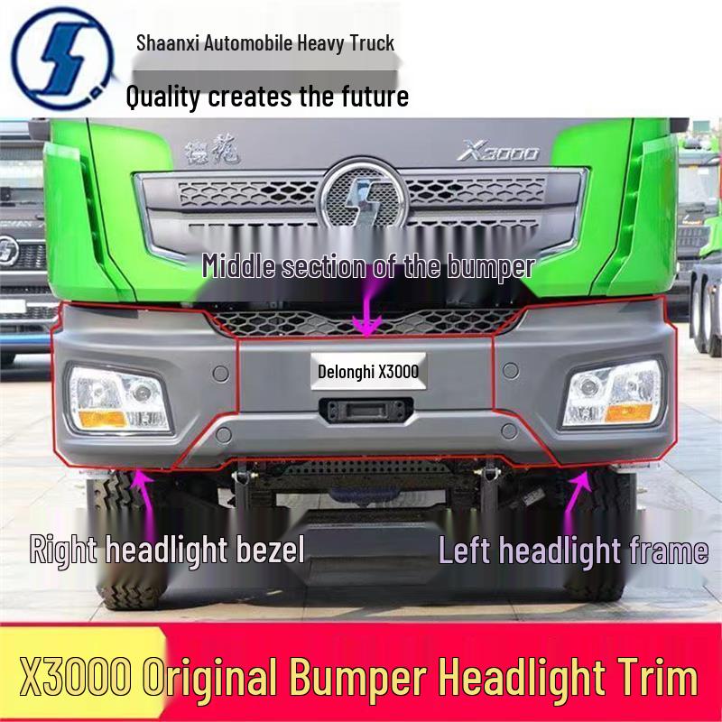 Shaanxi Delong X3000 Headlight Frame Dump Truck Split Iron Bumper Left & Right Sections