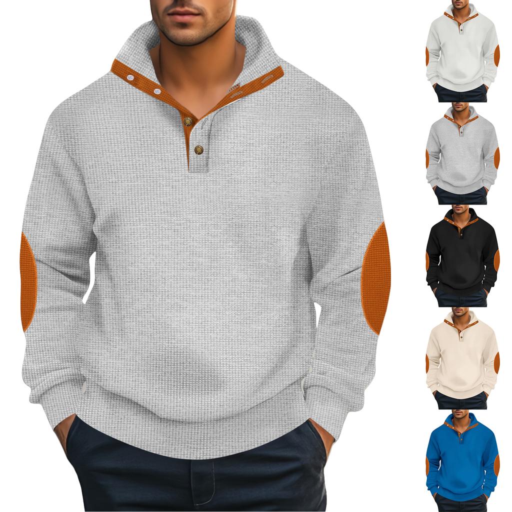 Men's Sweatshirt Loose Solid Color Outdoor Warm Breathable T-Shirt Top