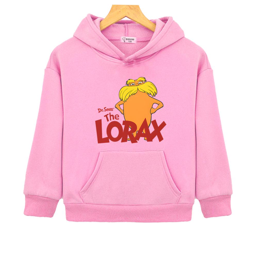The Lorax kawaii Print Hoodies Cartoon Graphic Round Neck Sweatshirts Boys and Girls Clothing Autumn Fleece Soft Hoody Anime jacket