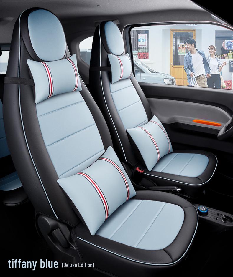 Hongguang Mini Originale Auto Textur Vier Jahreszeiten Vollumfassend 5-Sitzer Leder Sitzbezug