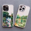Rural Style Coffee Shop Silicone Phone Case For iPhone 13 14 15 11 Pro Max Plus 16 12 Pro Max Plus XR X XS 7 8 Plus White Covers