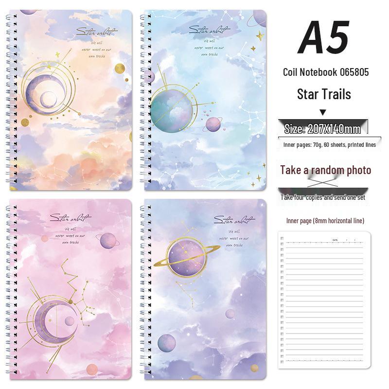 Creative Cute Cartoon A5 Loose-leaf Student Lined Notebook