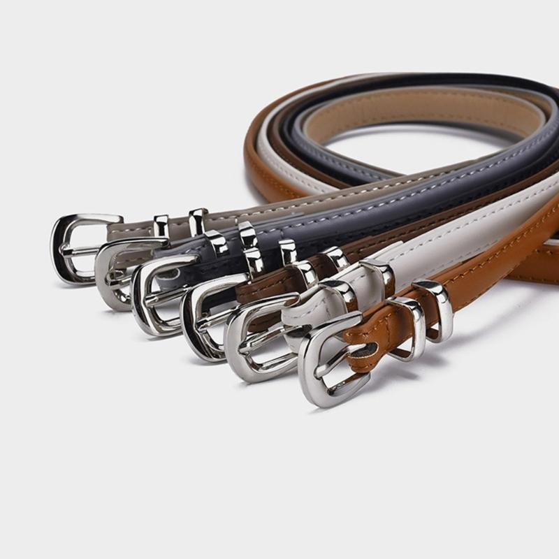 PU Waist Belts with Universal Design Thin Adjustable Waist Belt Universal Woman Dresses Skirt Coat Slimming Waistband