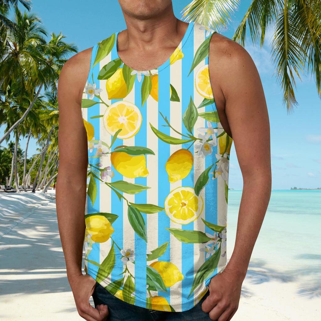 Summer Fresh Fashion New Beach Hawaii 3D Print Tank Top Tricou