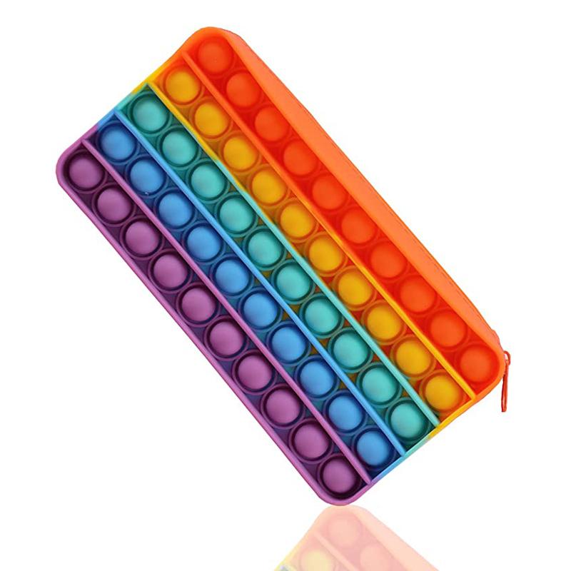 

Bubble Pencil Case For Girls Cute Stationery Storage Bag Fidget Adhd Sensory Toys For Autism Juguetes Antiestres Ansiedad