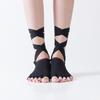 Summer New Cross Band Yoga Socks Breathable Anti Slip Sweat Absorbing Expose Toe Dance Pilates Yoga Socks