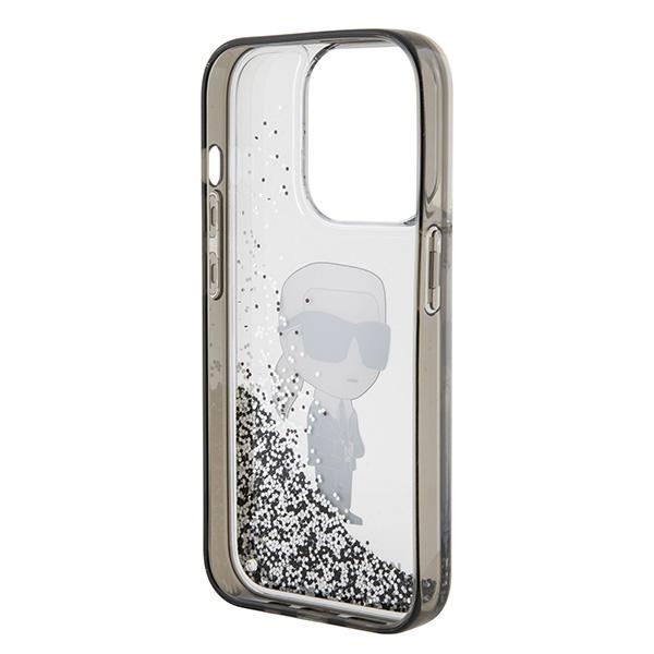 Karl Lagerfeld Klhcp15Llkknsk Iphone 15 Pro 6.1 Transparent Hardcase Liquid Glitter Ikonik