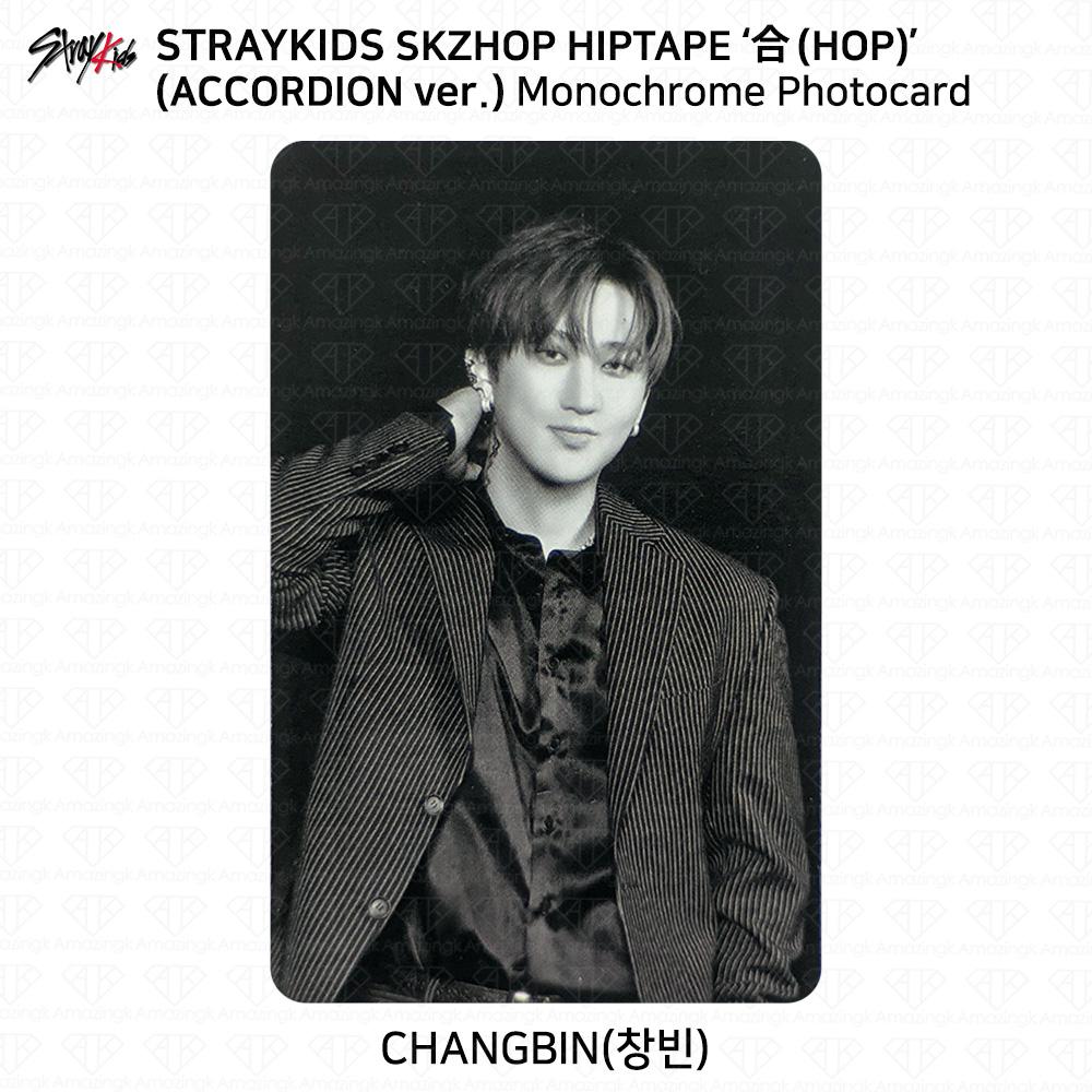 Stray Kids SKZHOP HIPTAPE HOP Akkordeon Offizielle Fotokarteneinheit Monochrom