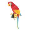 Papagei Dekor Statue Figur Scharlachroter Ara Skulptur Vögel Garten Hof Dekoration