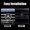 For Mercedes Benz Chrome Black 3D Mirror Emblem For Mercedes Benz A B C E S GLA GLB GLC GLE GLS GLK SLK SL ML-Class Front Grille