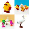 Adorable Children's Plastic Bouncing Clockwork Toy Frog Chick Small Animal For Play