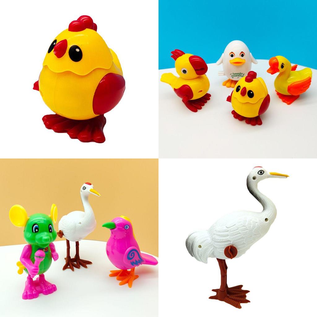 Adorable Children's Plastic Bouncing Clockwork Toy Frog Chick Small Animal For Play