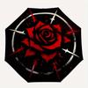 1pc Rose Compass Automatic Open/Close Umbrella with Windproof, Functional Design, 8-Rib Sturdy Canopy, Durable Ribs,005