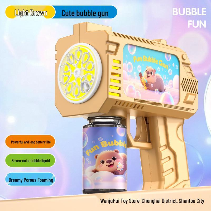 New Handheld Automatic Bubble Machine Toy for Kids - Popular Outdoor Electric Bubble Gun for Boys & Girls