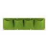4 Pockets Wall Hanging Planting Bags Green Wall Bag Flowers Plant Grow Pot Non-woven Fabrics Living Balcony Decorations