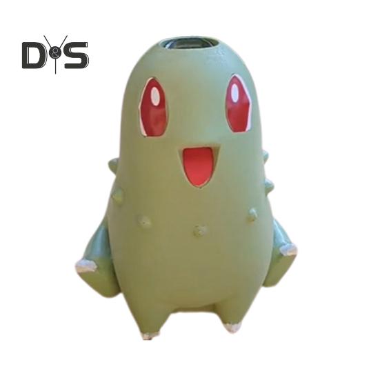 

Мультяшная фигурка цветочного горшка с гидропонной трубкой, керамика, водное растение, держатель для цветов, ваза, кашпо, украшение для рабочего стола зелёный