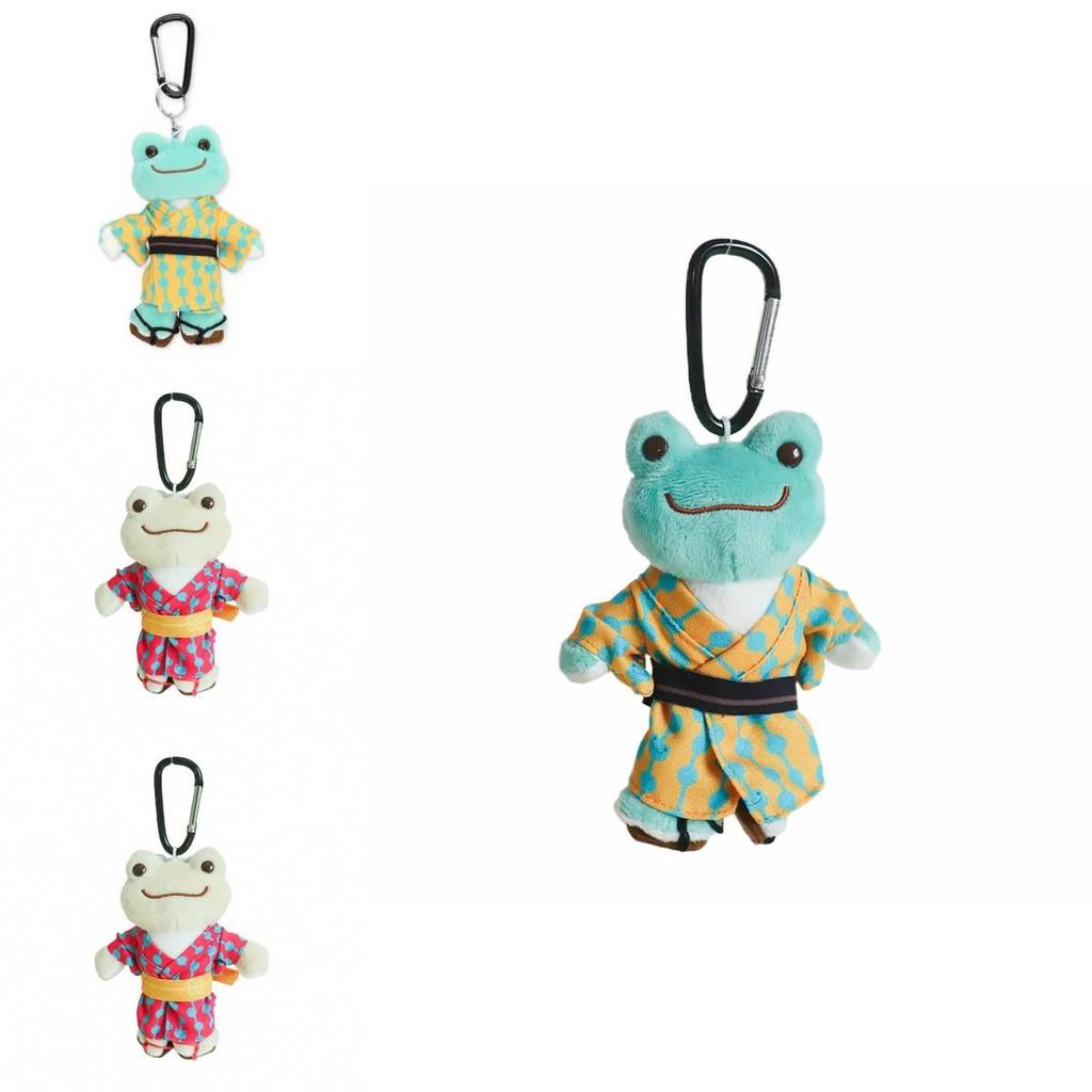 Cute Kimono Smiling Big Eyes Frog Plush Toy Keychain Pendant For Backpack And Gift
