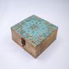 17.78 Cm Wooden Desktop Jewellery Box Keepsake Box Vanity Box In Turquoise Finish