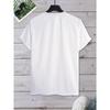 New Men's Casual Loose Fashionable White Crew Neck Letter 'Venice' Print Short Sleeves T-Shirt