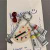 Key Ring Color Palette Keychain Brush Bag Ornaments Trendy Car Keychain  Gift