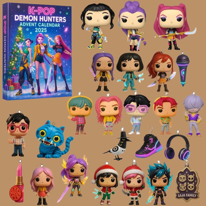 Neuer Acryl/ Dämonenjäger Weihnachtsbaumschmuck Kpop-Stil Advents-Blindbox Niedliche Gothic-Feiertagsdekoration Für Teenager und Frauen Geschenk