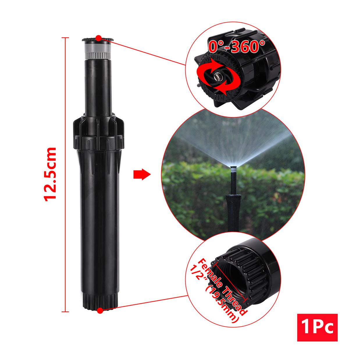 

0~360 Degree Popup Sprinklers 1/2 Female Thread Adjustable Scattering Nozzles Garden Lawn Yard Irrigation Watering Tool 1/5Pcs