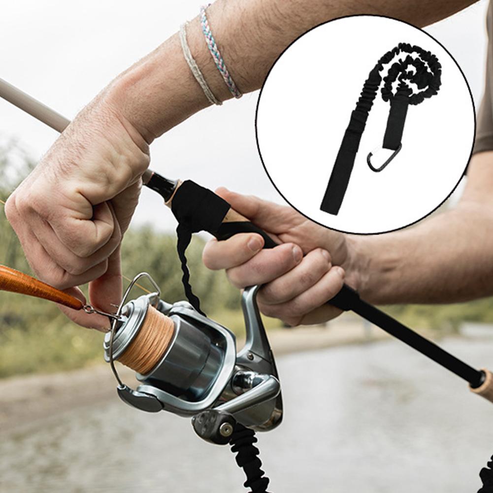 Stretchable Kayak Paddle Coiled Leash Elastic Kayak Paddle Leash With Safety Hook Fishing Pole Tether for Kayak Paddles