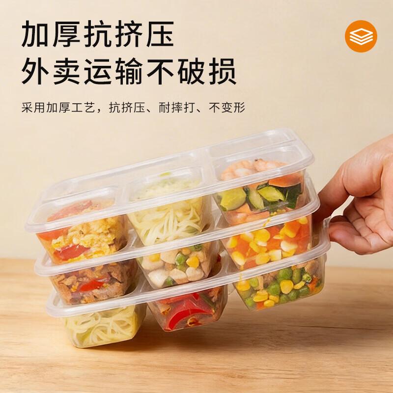 KLCX Disposable 5-Compartment Lunch Box with Lid