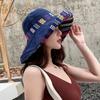 Travel Autumn Summer Sun Protection National Bucket Hat Beach Wide Brim Sun Hat Sun Hat Womens