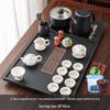 Exquisite 12-Piece Chinese Ceramic Tea Set with Automatic Water Inlet Tea Tray