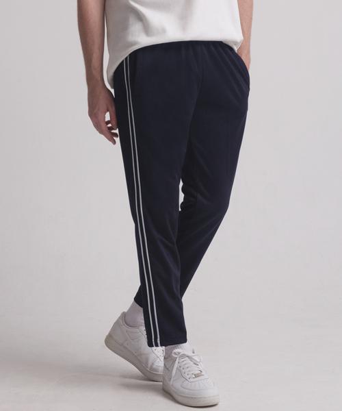 PIANER Plus Size Semi-Line Track Pants (Navy)