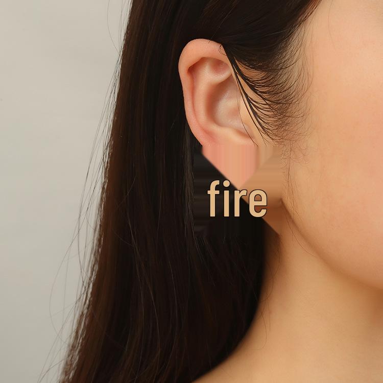 Náušnice puzetky z nerezové oceli pozlacené 18K zlatem, francouzský retro styl, nepravidelné visací