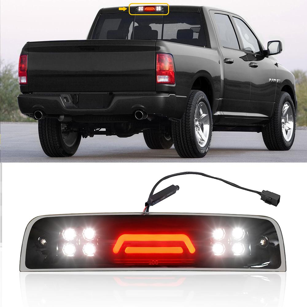 LED Smoke 3rd Third Brake Cargo Light Car High Mount Stop Lamp Turn Signal Lights Bulb for Dodge RAM 1500 2500 3500 2009-2018