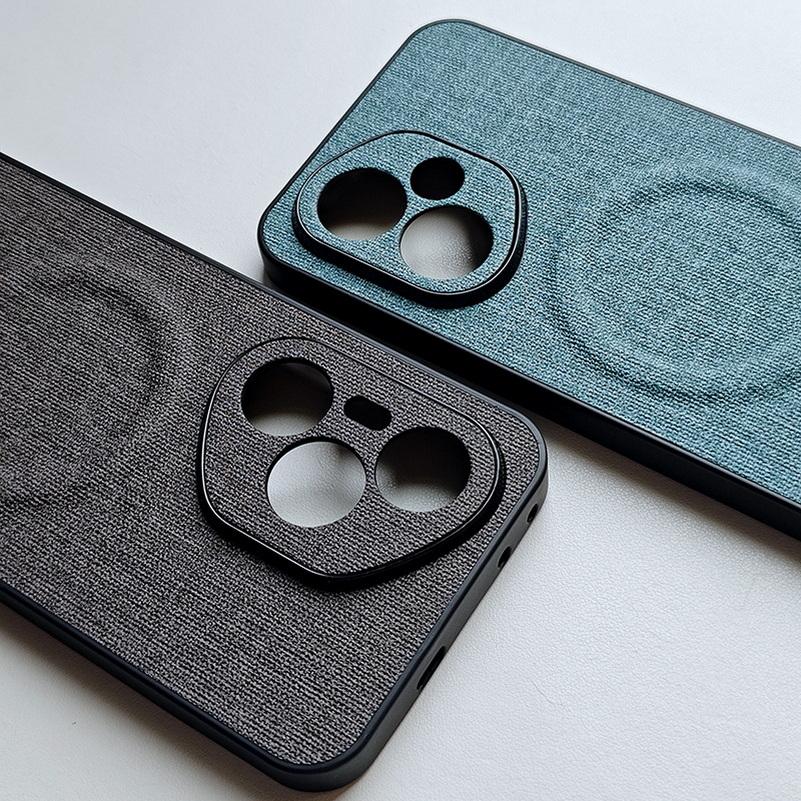 Cloth Plain Leather Built-in Magnetic Ring of the Mobile Phone Case For Honor 400 Pro Honor400 Slim Protect Cover